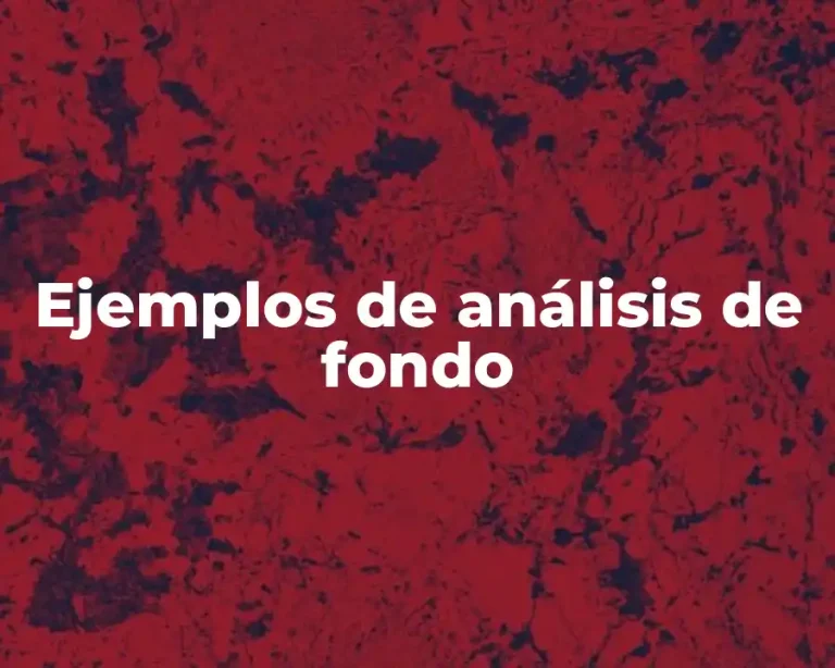 Ejemplos de análisis de fondo
