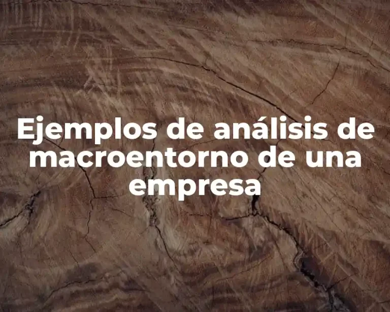 Ejemplos de análisis de macroentorno de una empresa