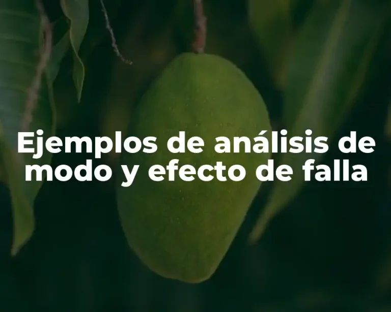 Ejemplos de análisis de modo y efecto de falla