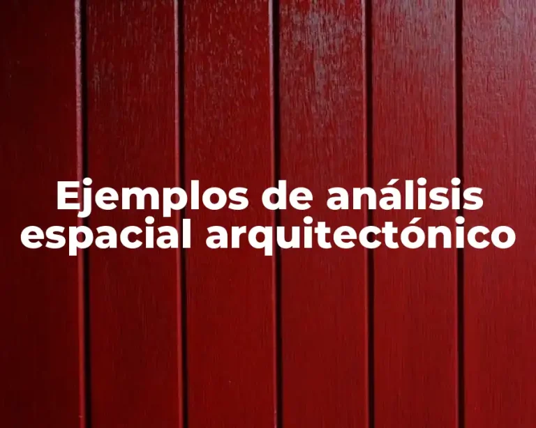 Ejemplos de análisis espacial arquitectónico