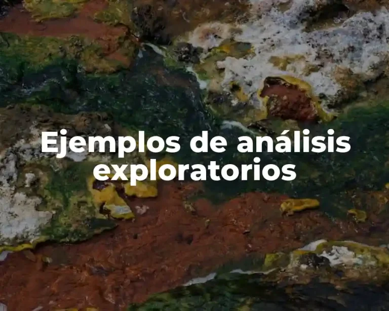 Ejemplos de análisis exploratorios