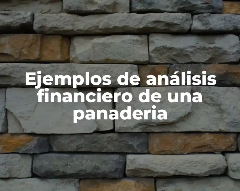 Ejemplos de análisis financiero de una panaderia