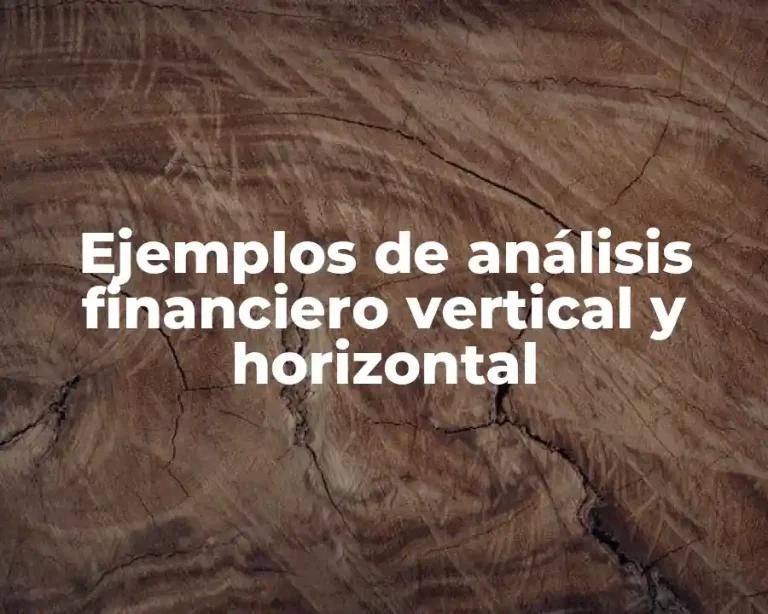 Ejemplos de análisis financiero vertical y horizontal