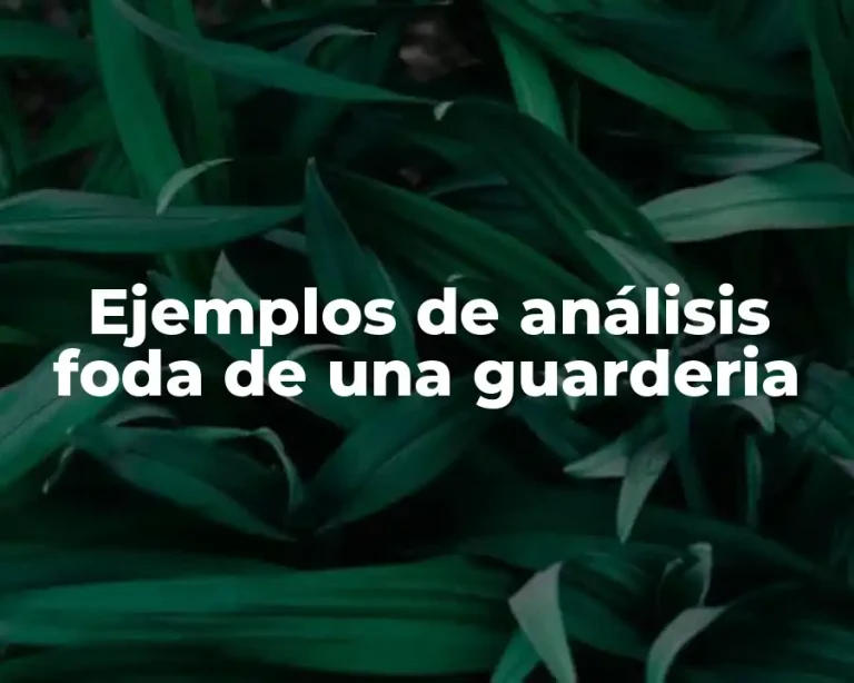 Ejemplos de análisis foda de una guarderia