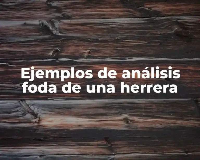 Ejemplos de análisis foda de una herrera