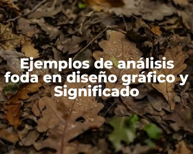 Ejemplos de análisis foda en diseño gráfico y Significado