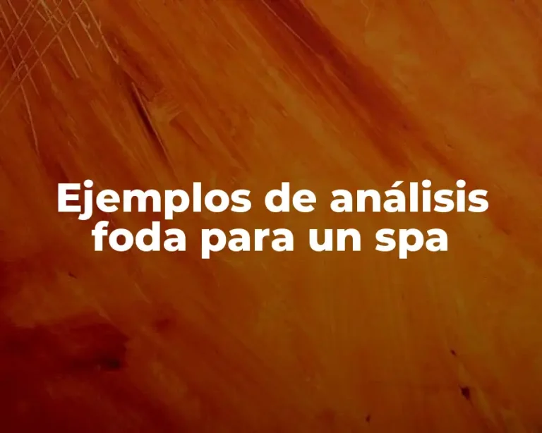 Ejemplos de análisis foda para un spa