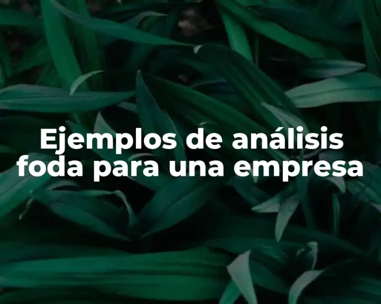 Ejemplos de análisis foda para una empresa
