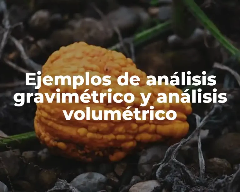 Ejemplos de análisis gravimétrico y análisis volumétrico