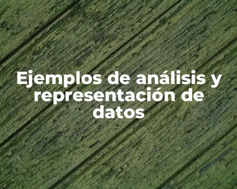 Ejemplos de análisis y representación de datos