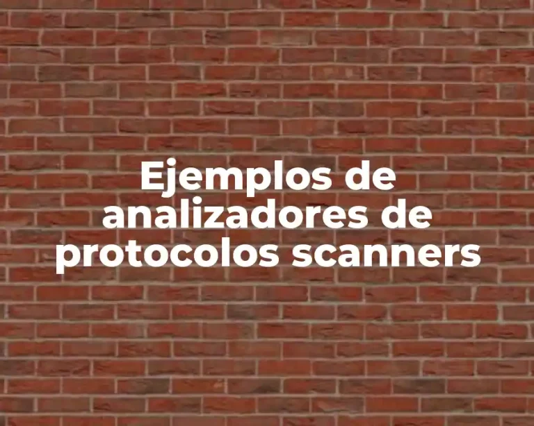 Ejemplos de analizadores de protocolos scanners