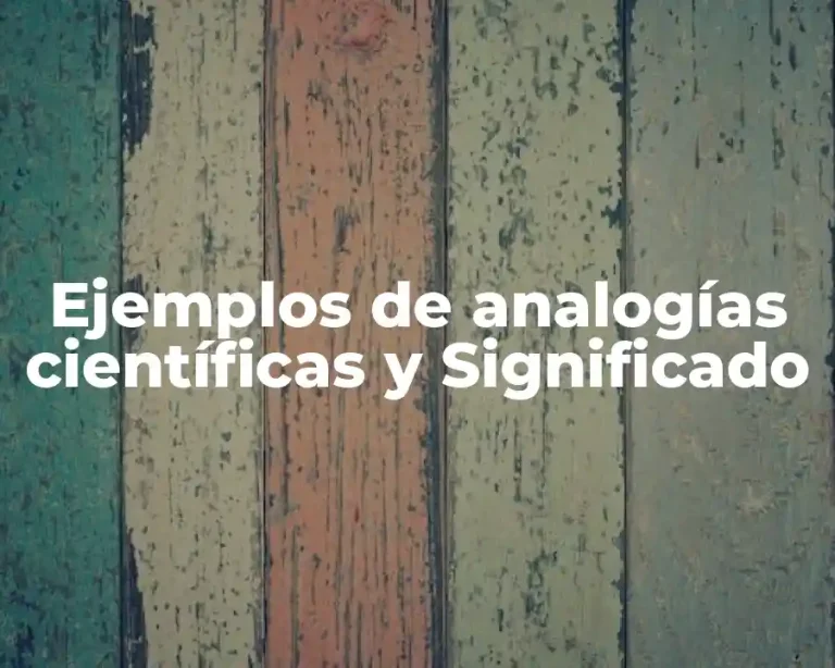 Ejemplos de analogías científicas y Significado