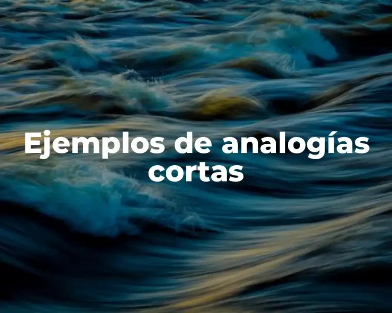 Ejemplos de analogías cortas