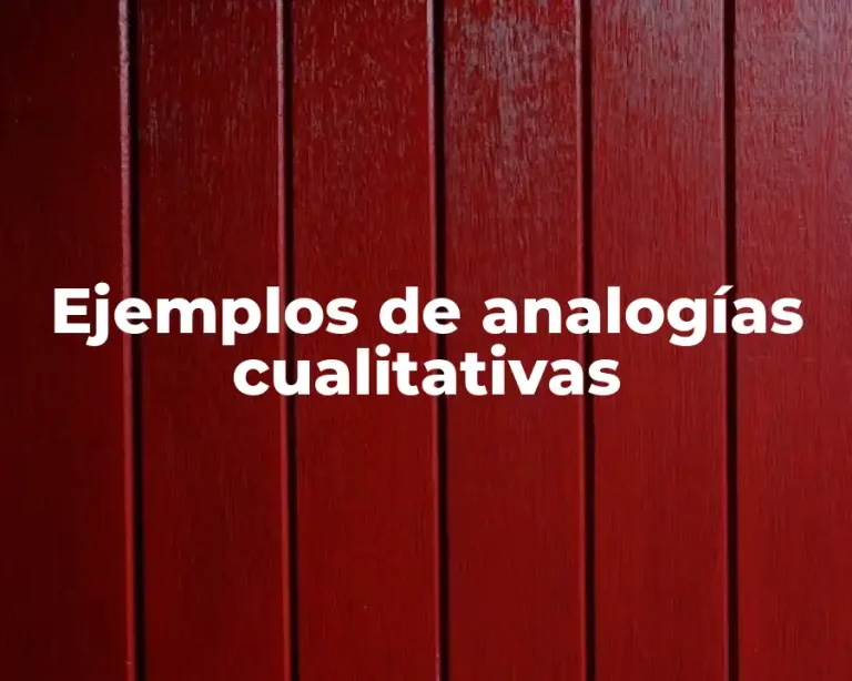 Ejemplos de analogías cualitativas