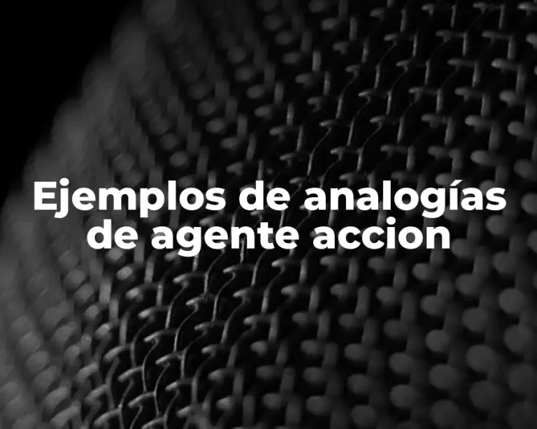Ejemplos de analogías de agente accion