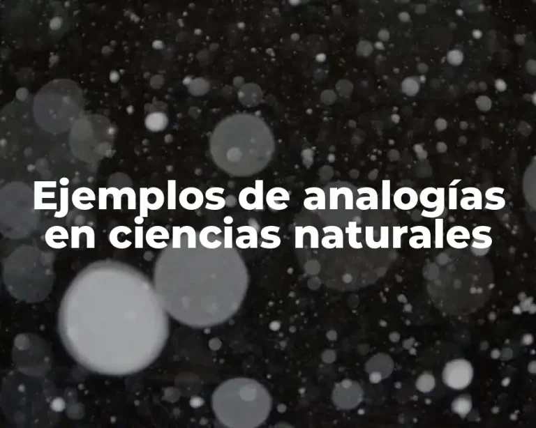 Ejemplos de analogías en ciencias naturales