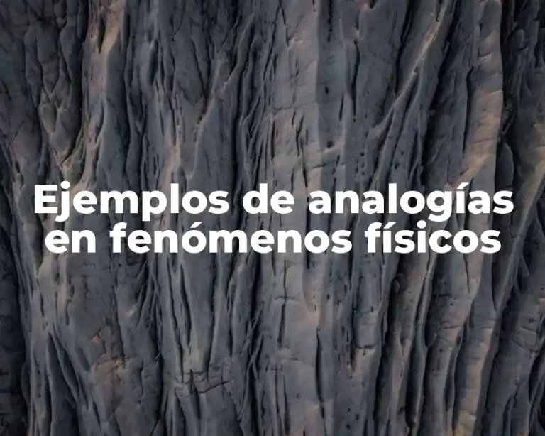 Ejemplos de analogías en fenómenos físicos