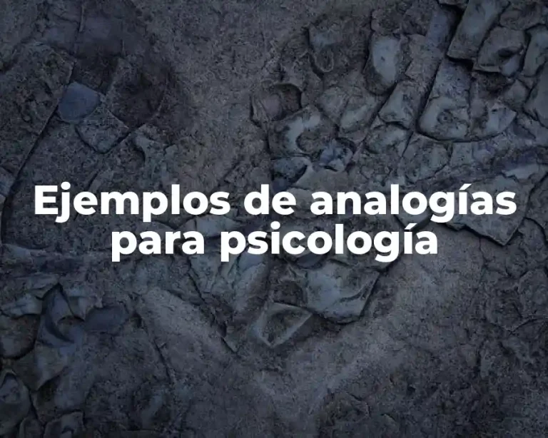 Ejemplos de analogías para psicología