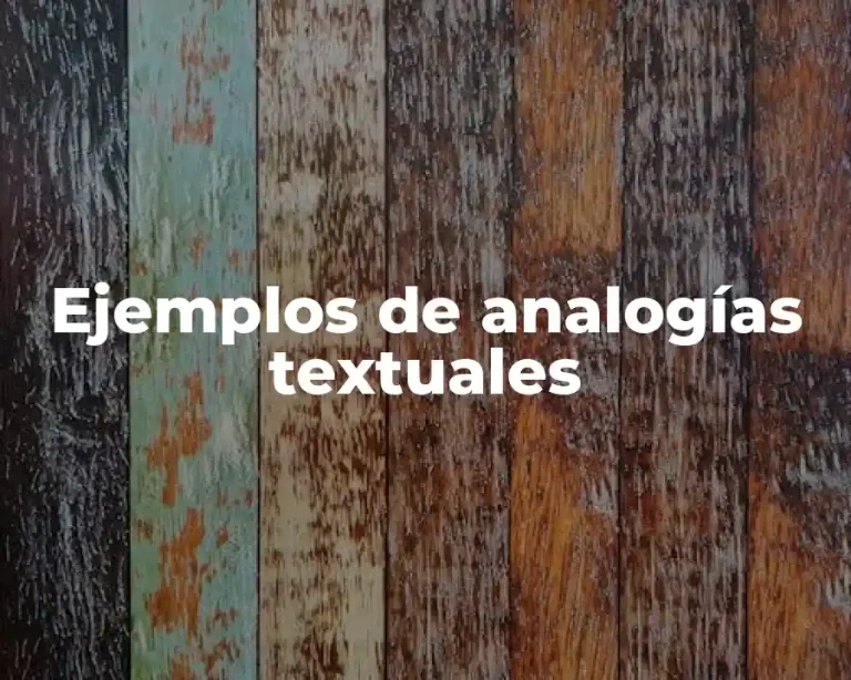 Ejemplos de analogías textuales