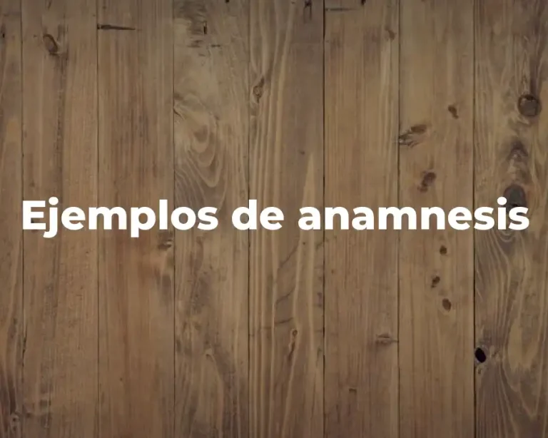 Ejemplos de anamnesis