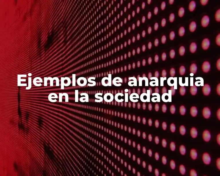 Ejemplos de anarquia en la sociedad