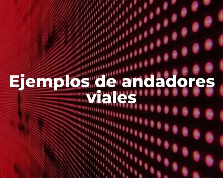 Ejemplos de andadores viales