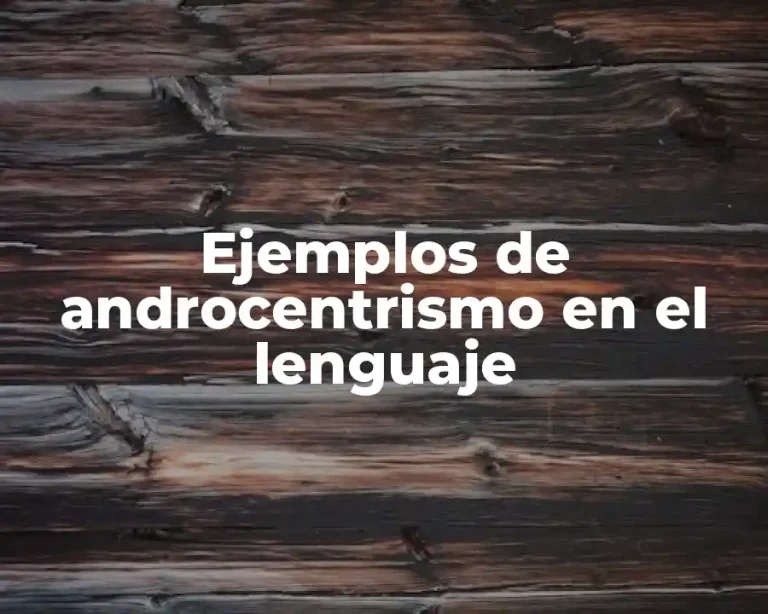 Ejemplos de androcentrismo en el lenguaje