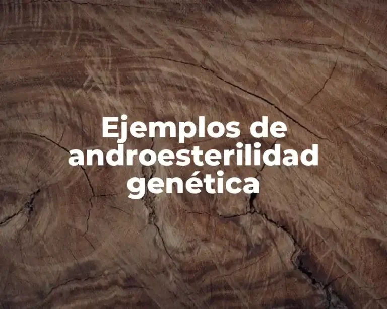 Ejemplos de androesterilidad genética