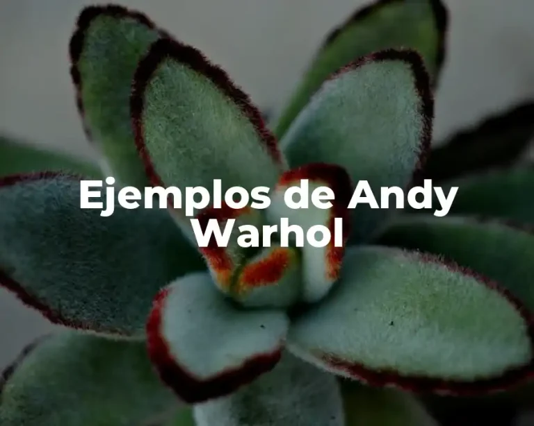 Ejemplos de Andy Warhol