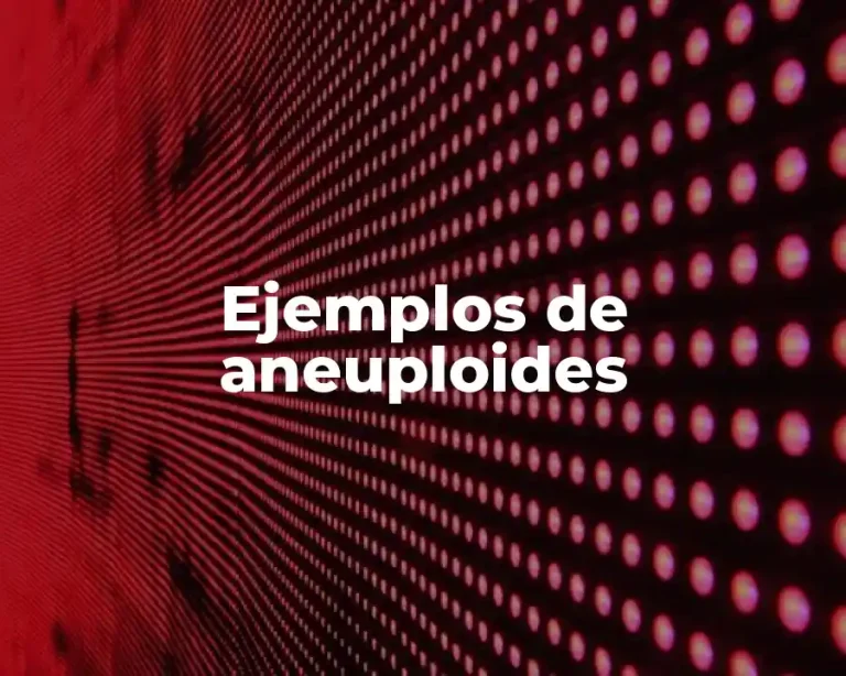 Ejemplos de aneuploides