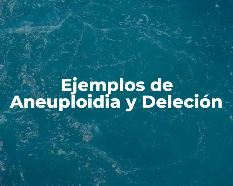 Ejemplos de Aneuploidia y Deleción