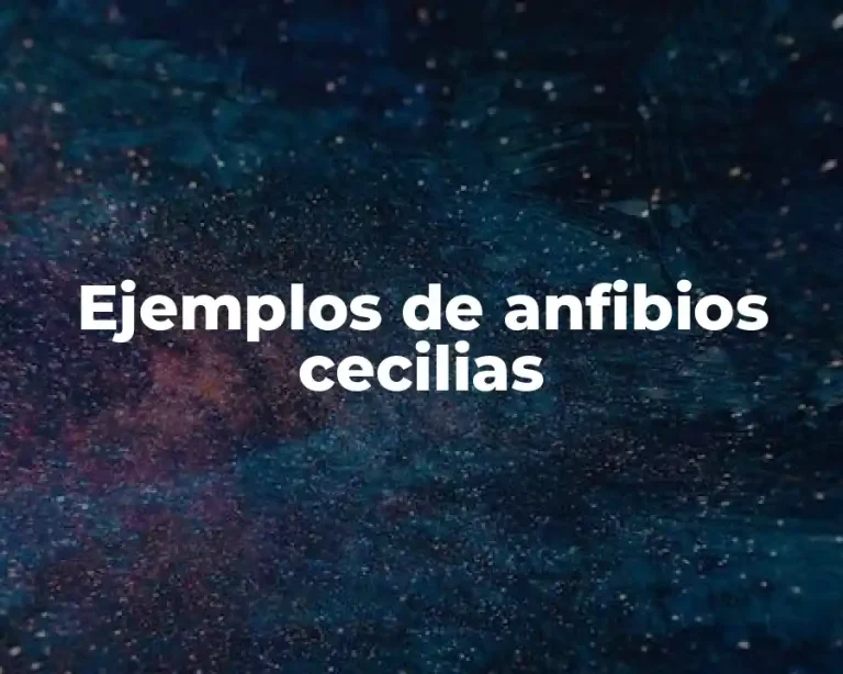 Ejemplos de anfibios cecilias