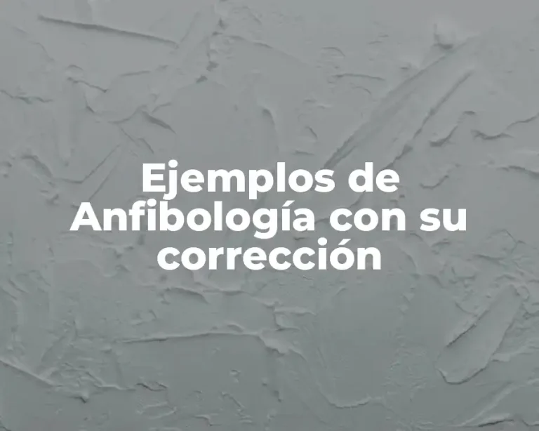 Ejemplos de Anfibología con su corrección