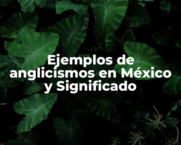 Ejemplos de anglicismos en México y Significado