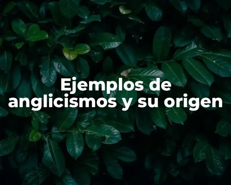Ejemplos de anglicismos y su origen