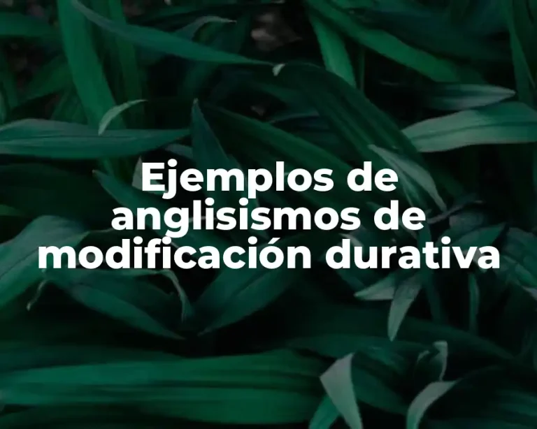 Ejemplos de anglisismos de modificación durativa