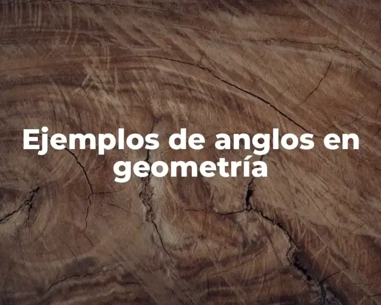 Ejemplos de anglos en geometría