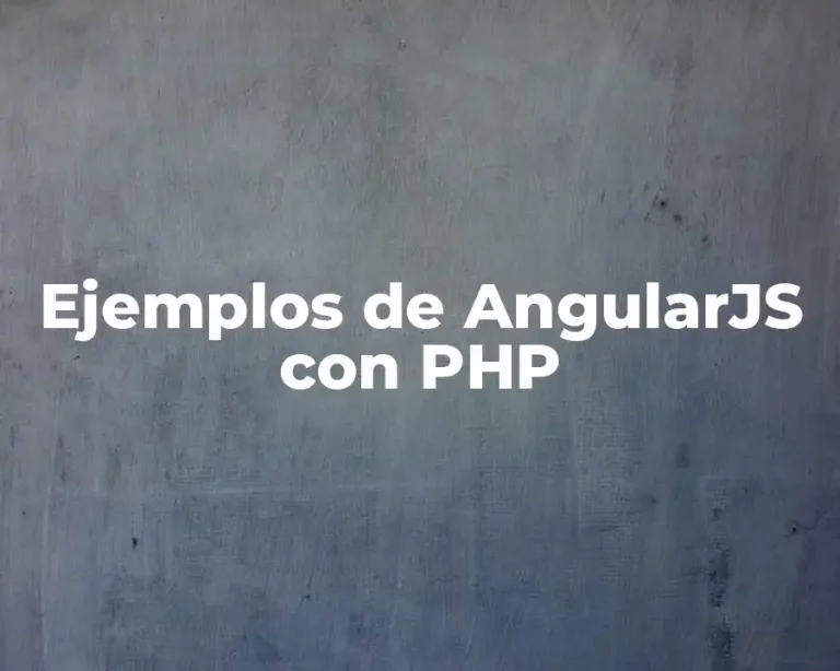 Ejemplos de AngularJS con PHP