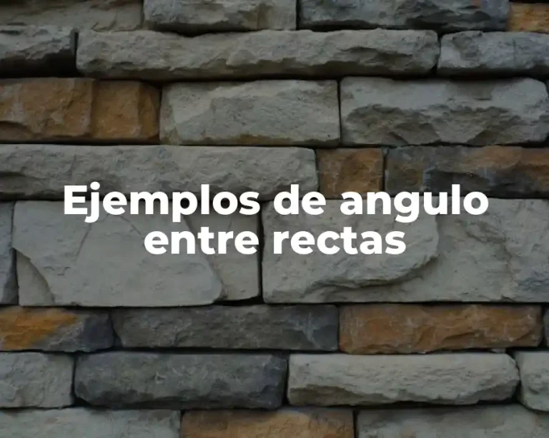 Ejemplos de angulo entre rectas