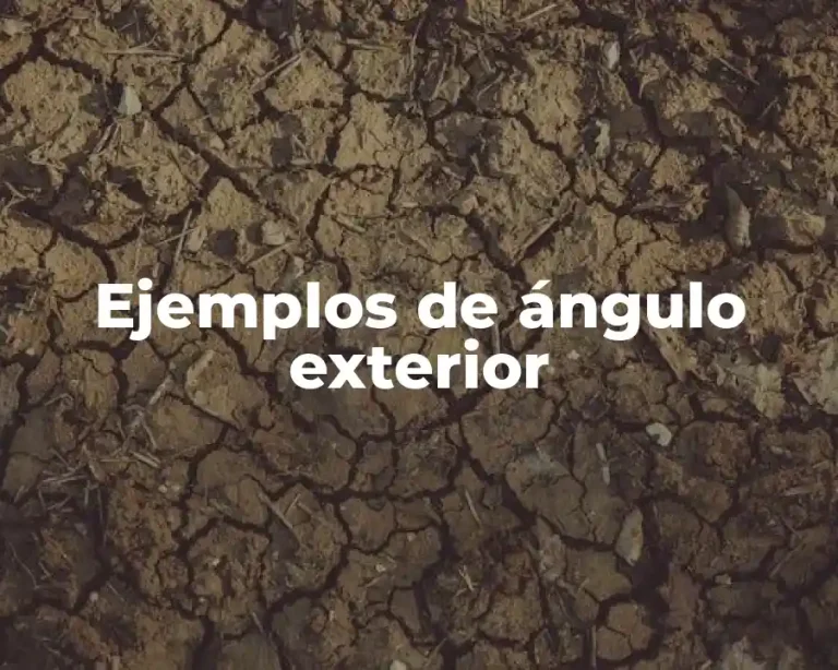 Ejemplos de ángulo exterior