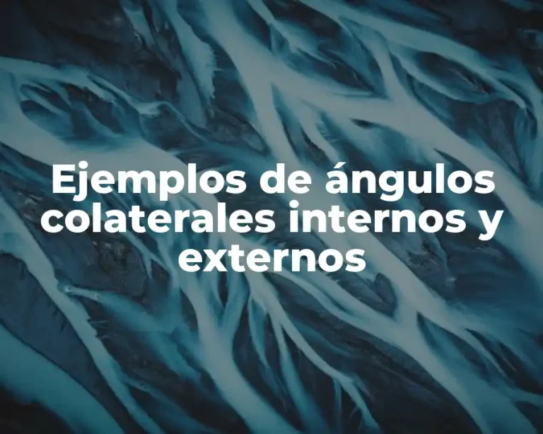 Ejemplos de ángulos colaterales internos y externos