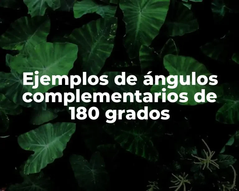 Ejemplos de ángulos complementarios de 180 grados
