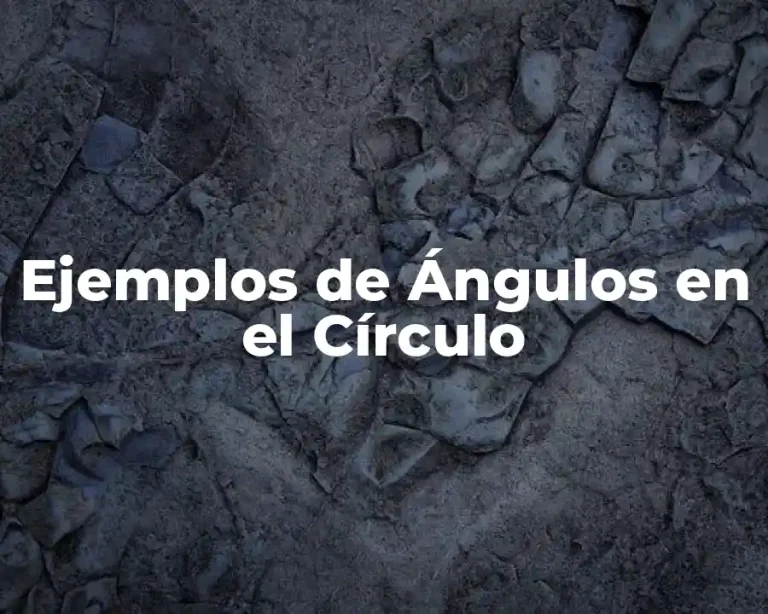 Ejemplos de Ángulos en el Círculo