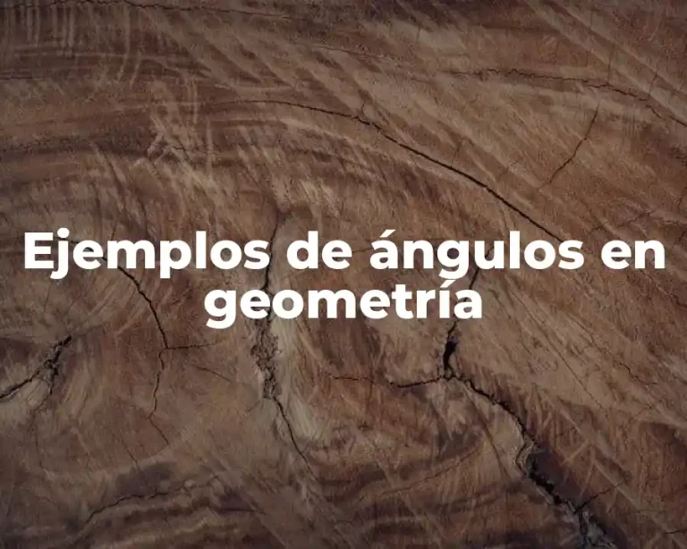 Ejemplos de ángulos en geometría