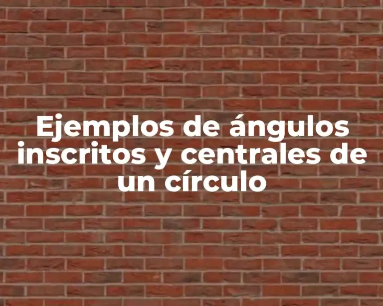 Ejemplos de ángulos inscritos y centrales de un círculo