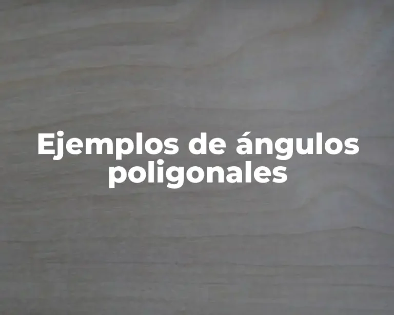Ejemplos de ángulos poligonales