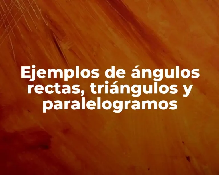Ejemplos de ángulos rectas, triángulos y paralelogramos