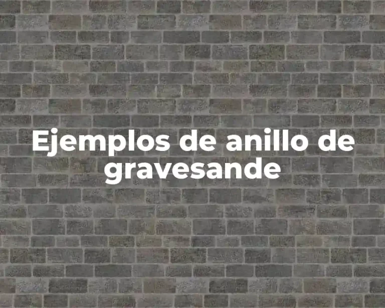 Ejemplos de anillo de gravesande