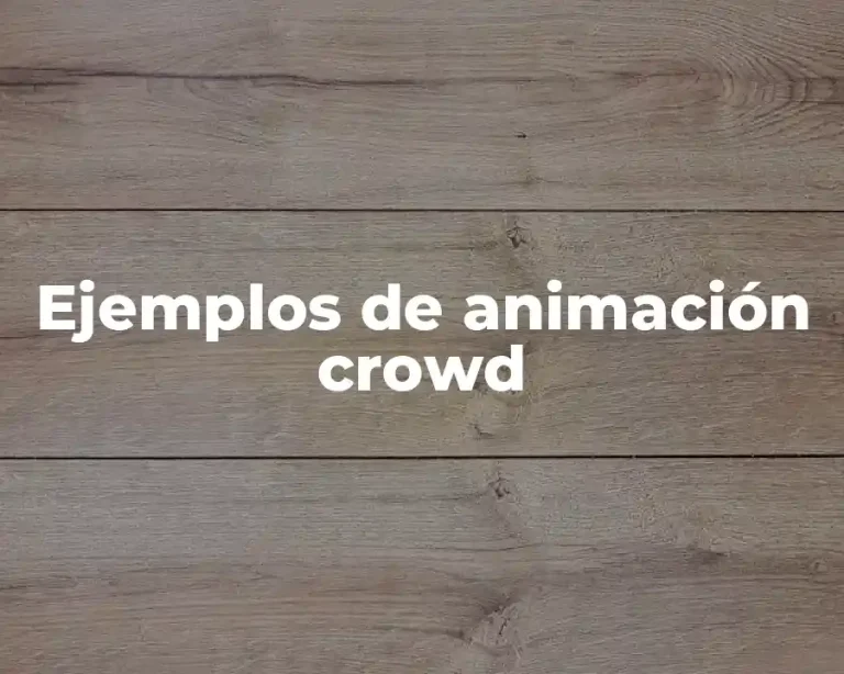 Ejemplos de animación crowd