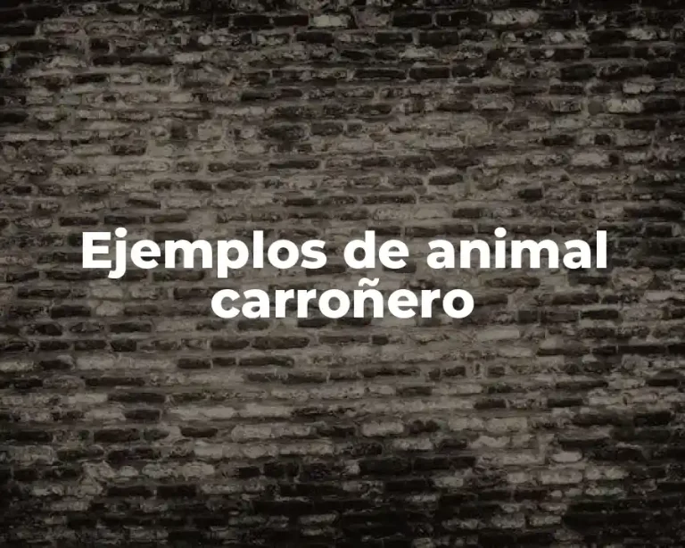 Ejemplos de animal carroñero